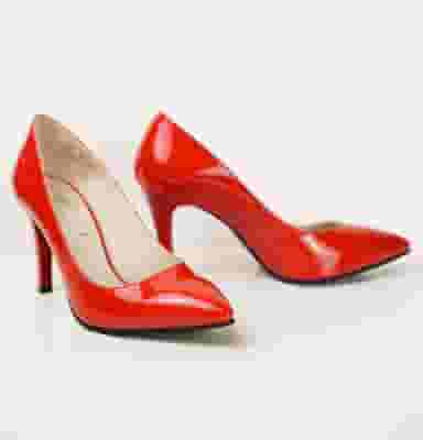 Pantofi Dama Stiletto Rosu Lac Gizell-0
