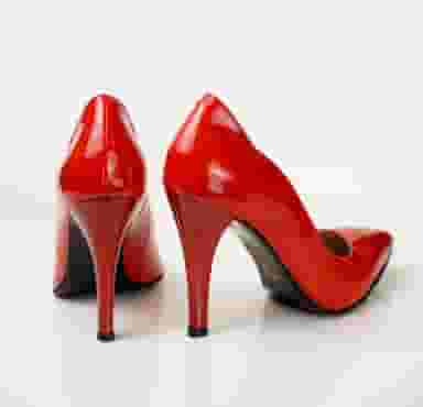 Pantofi Dama Stiletto Decupati Rosu Lac Gizell-1