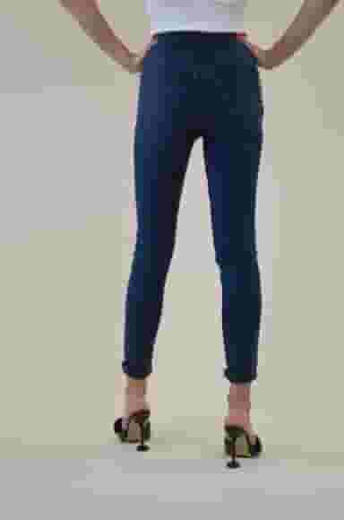 Blugi Dama Bleumarin cu Accesoriu Gizell-5