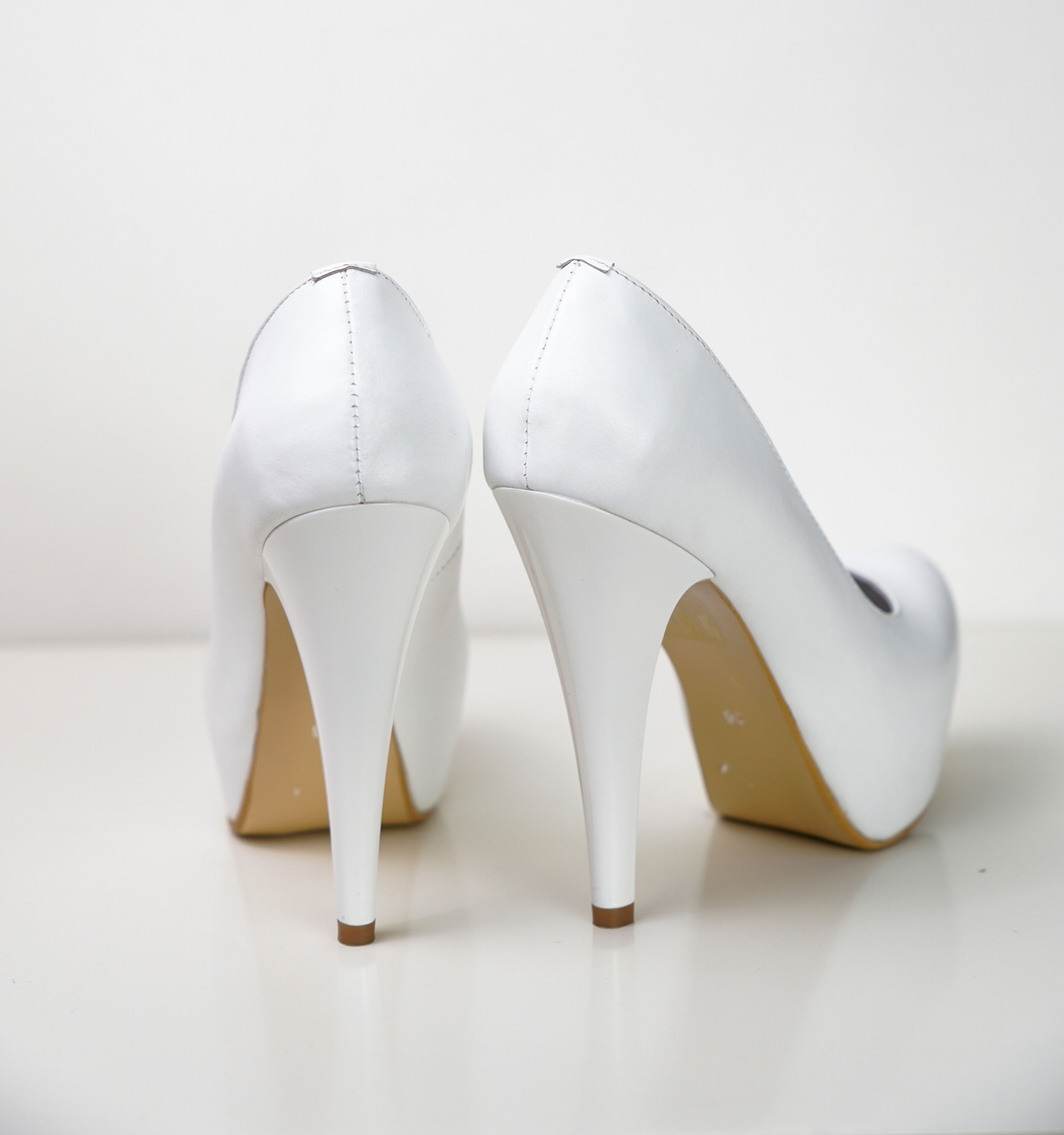 Pantofi Dama cu Platforma Alb-1