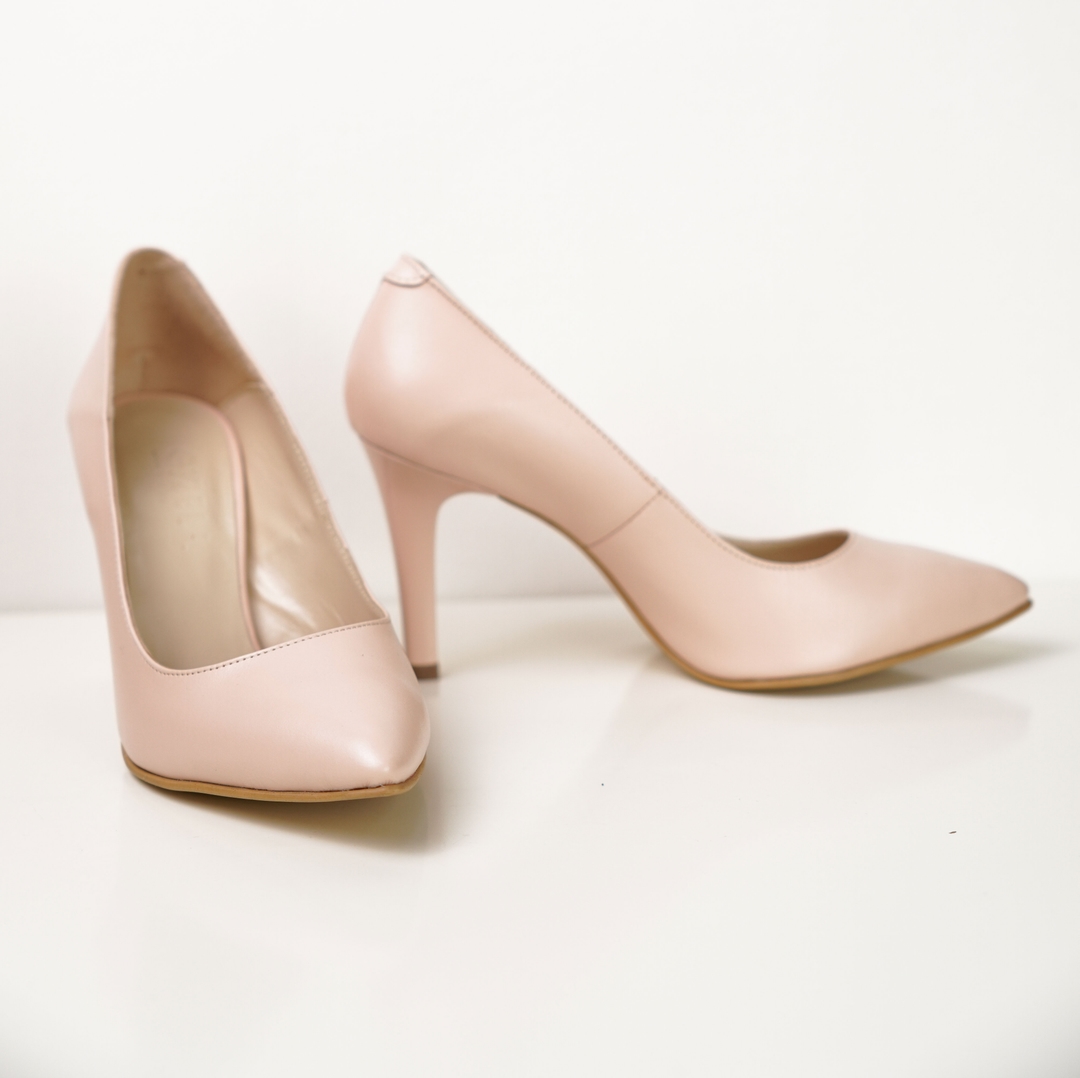 Pantofi Dama Stiletto Roz Pudra-0