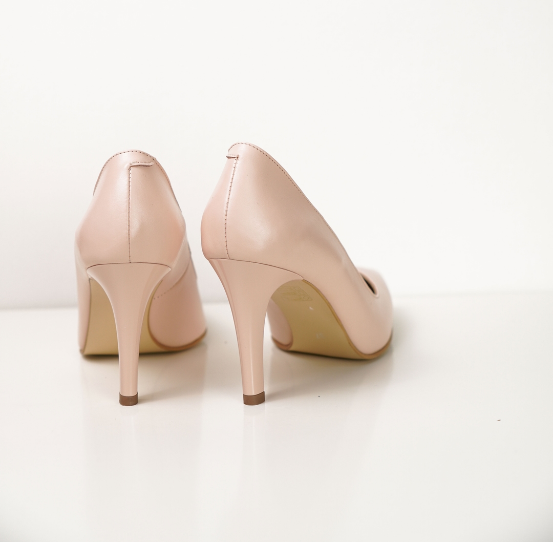Pantofi Dama Stiletto Roz Pudra-1