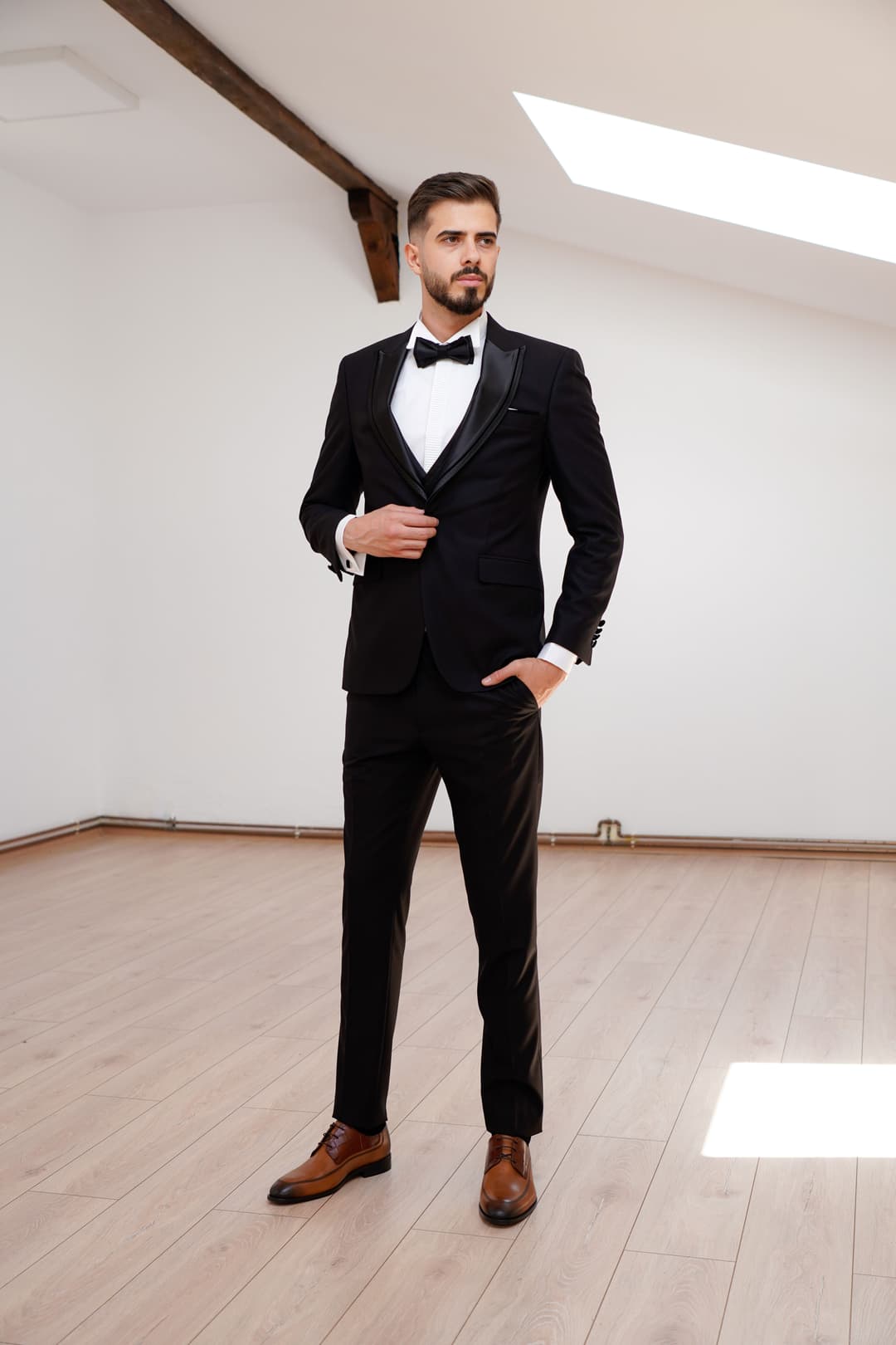 Gizell - Costum de Ceremonie Negru 3 piese Matteo Giuliani