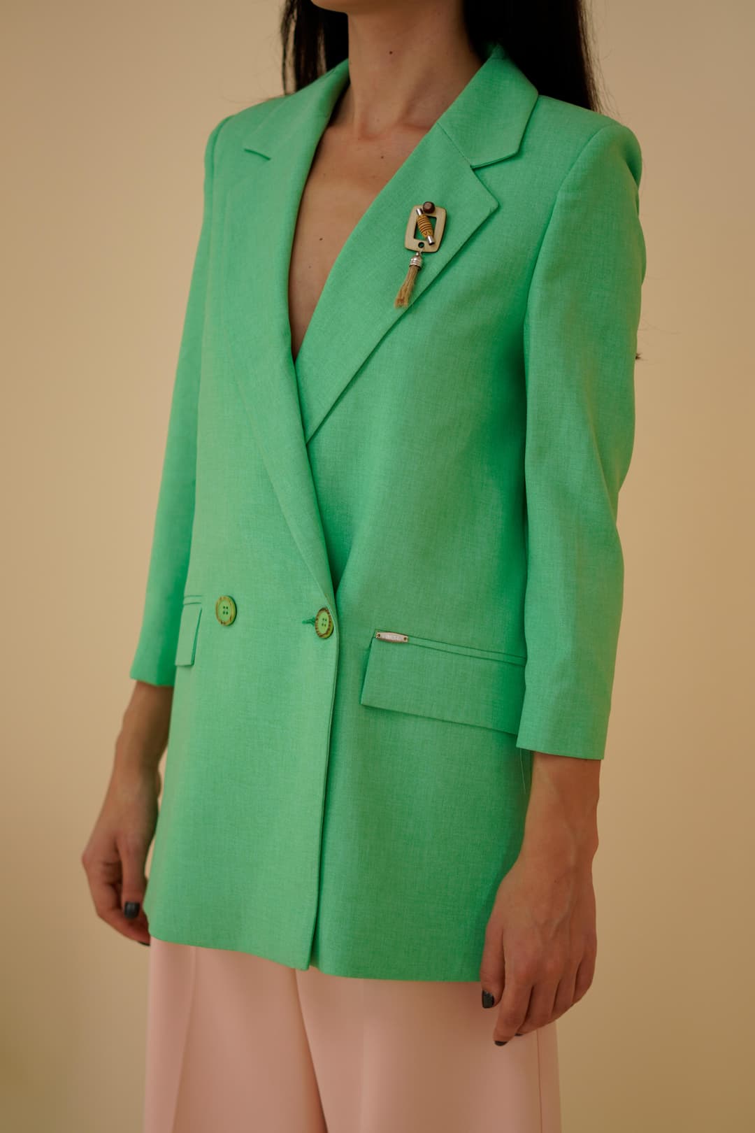 Gizell - Sacou Dama de Vara Verde Gizell