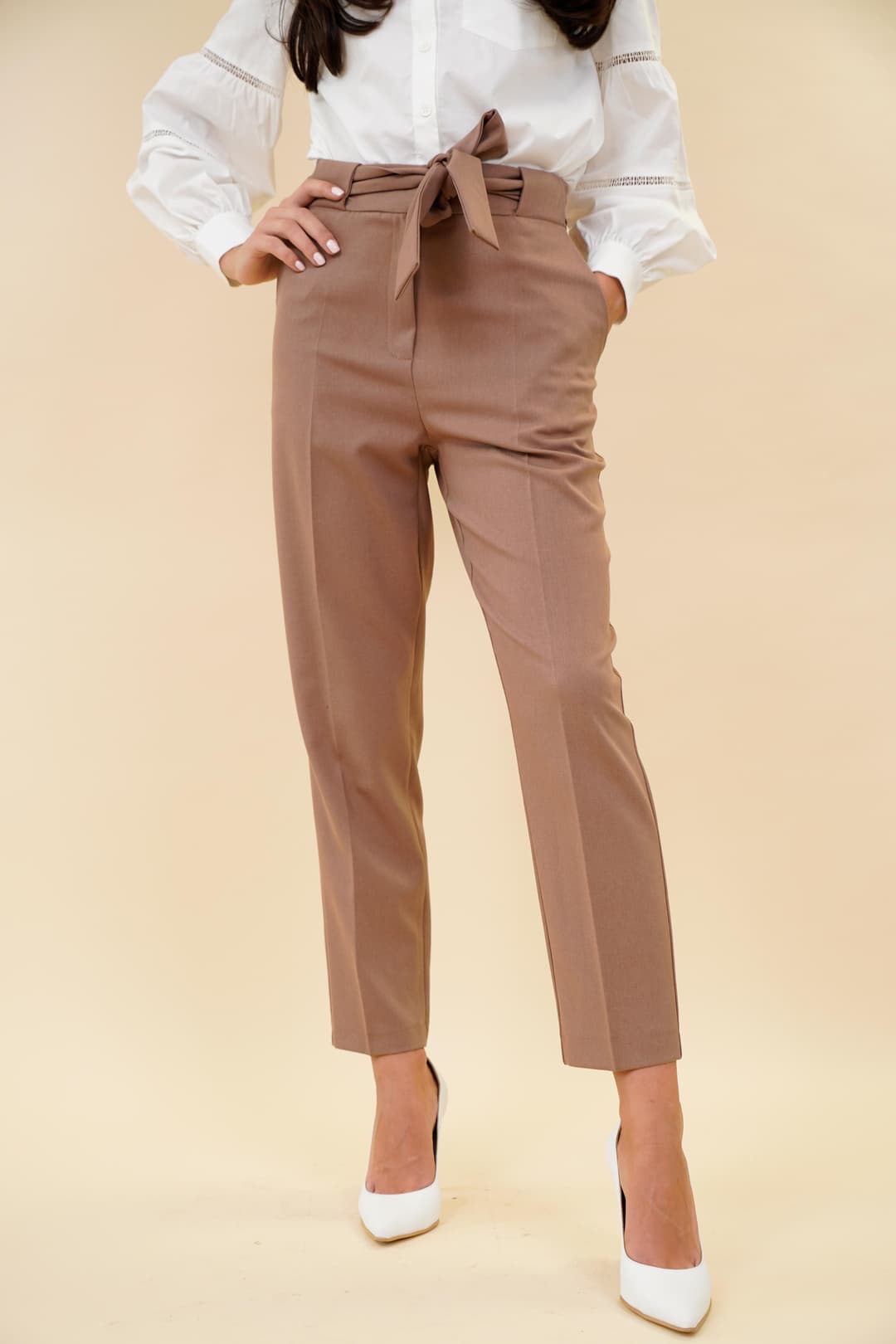 Gizell - Pantaloni Dama Bej Gizell