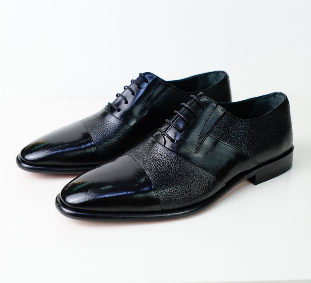 Gizell - Pantofi Barbati Eleganti Negru Matteo Giuliani cu piele de vitel