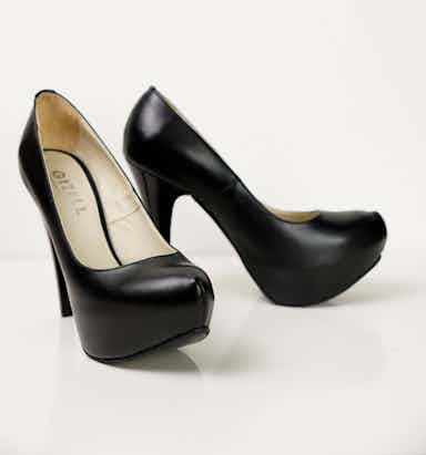 Pantofi Dama cu Platforma Negru-0