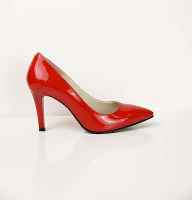 Pantofi Dama Stiletto Rosu Lac Gizell-2