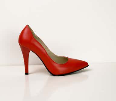 Pantofi Dama Stiletto Decupati Rosu Mat Gizell-2