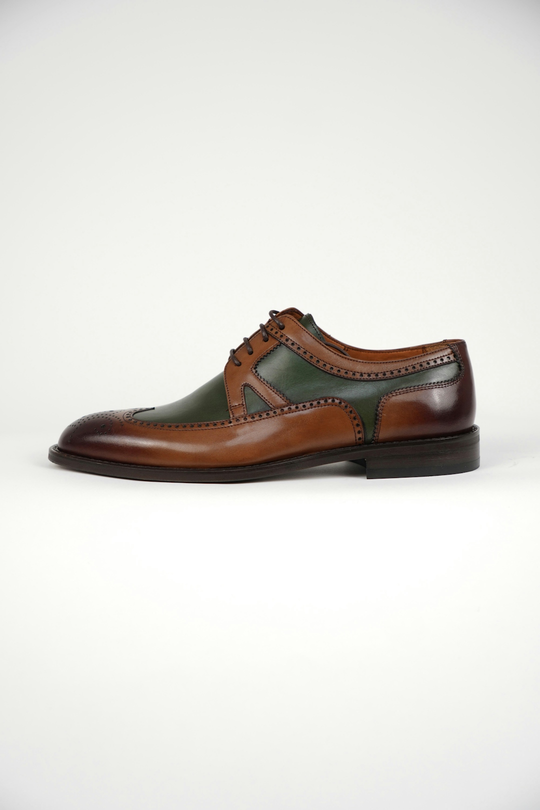Pantofi Barbati Coniac cu Verde Matteo Giuliani -1