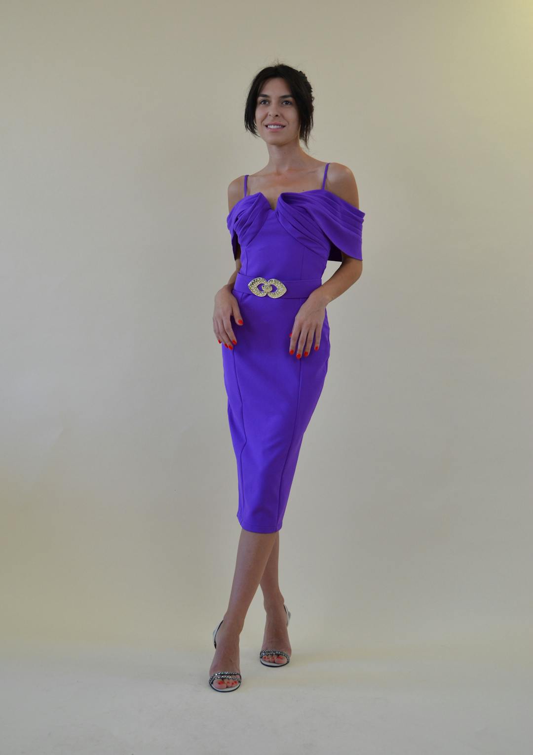 Gizell - Rochie Dama Conica Mov Gizell